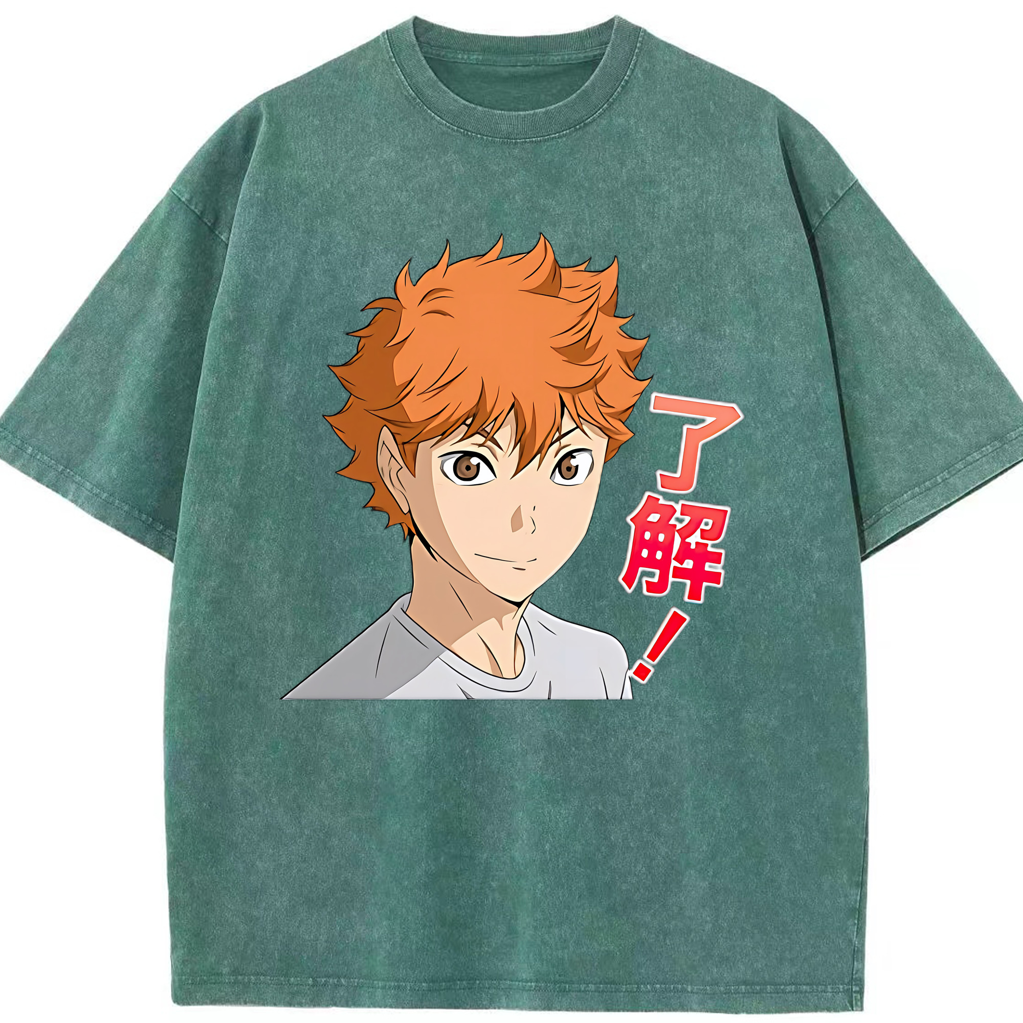 （画像用） ハイキュー!! Haikyu!! 綿100% ヴィンテージ風 半袖Tシャツ（フロントプリント）